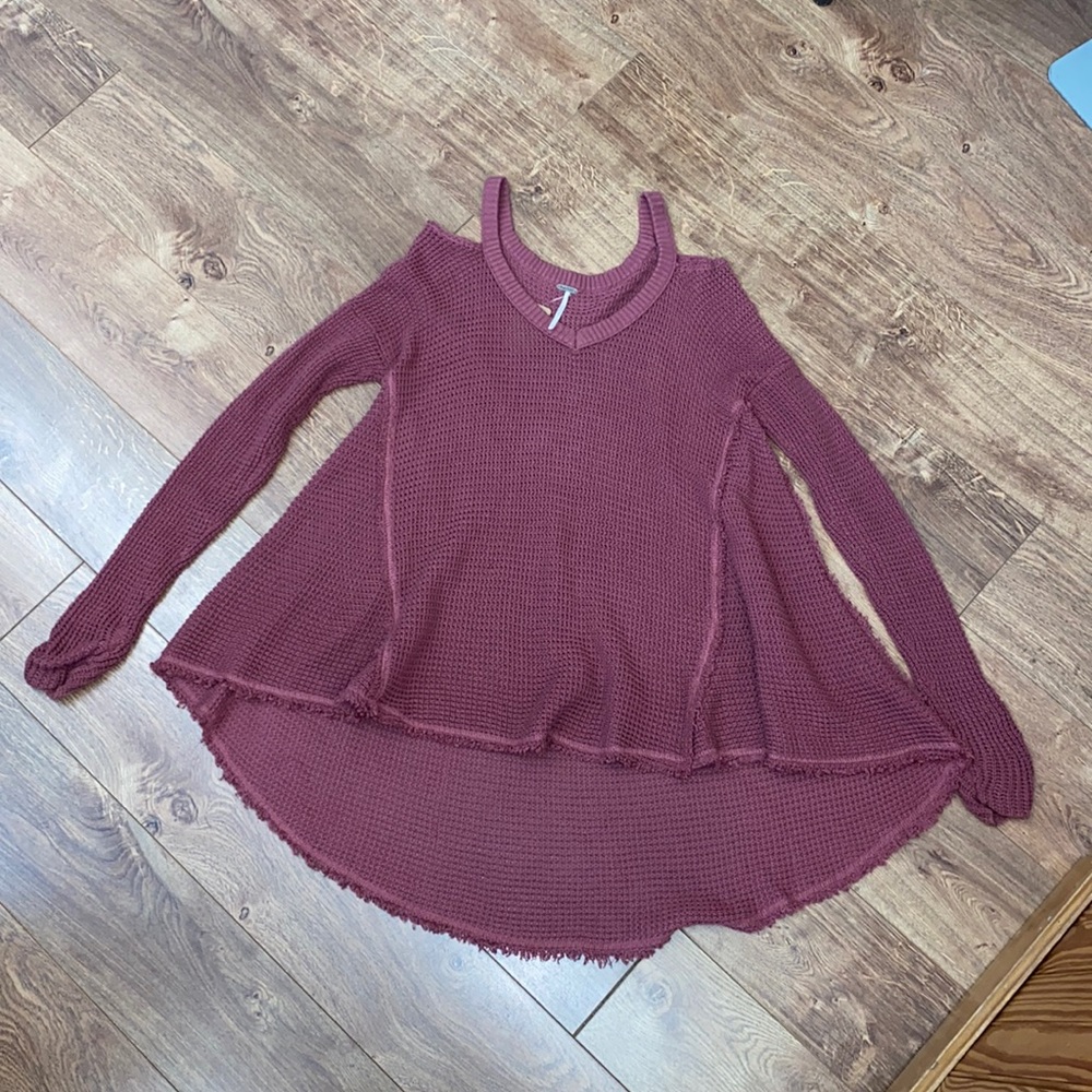 Free People Maroon Sweater